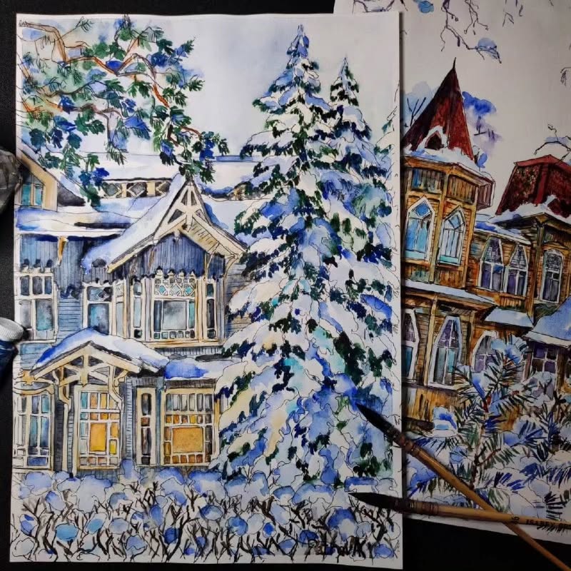 Акварель. Картины на заказ. Петрова Анна.Живопись акварель.
