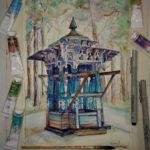 Старинные дачи Санкт Петербурга. Акварель. Архитектура.